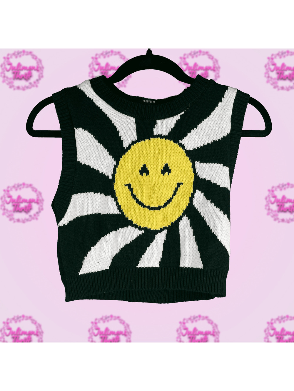 Forever 21 Smiley Knit Vest